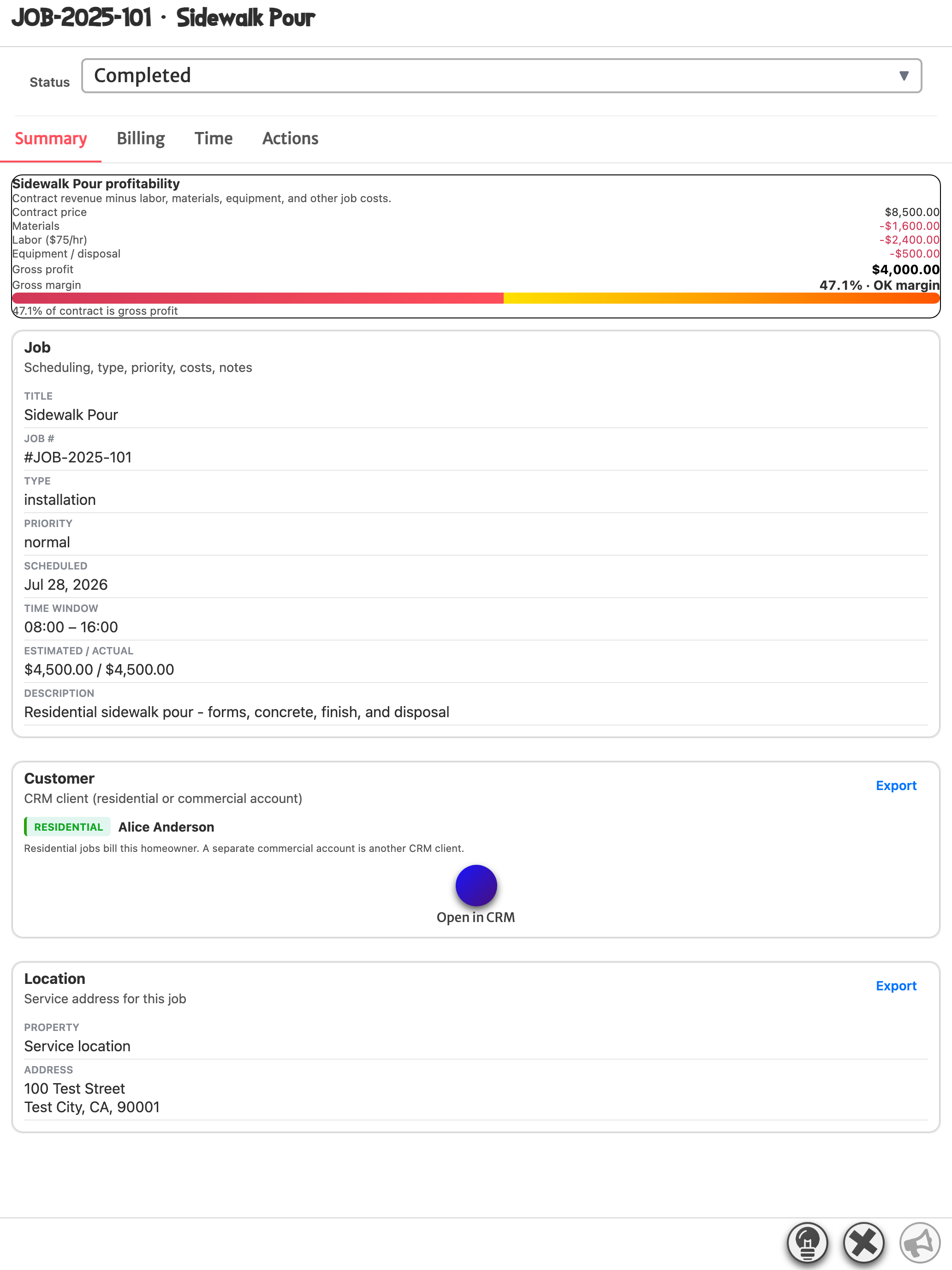 Command Your Crew: Job profitability — iPad portrait